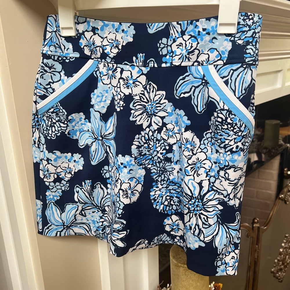 Floral Luxletic White Skort